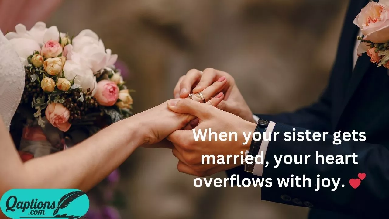 sister wedding captions