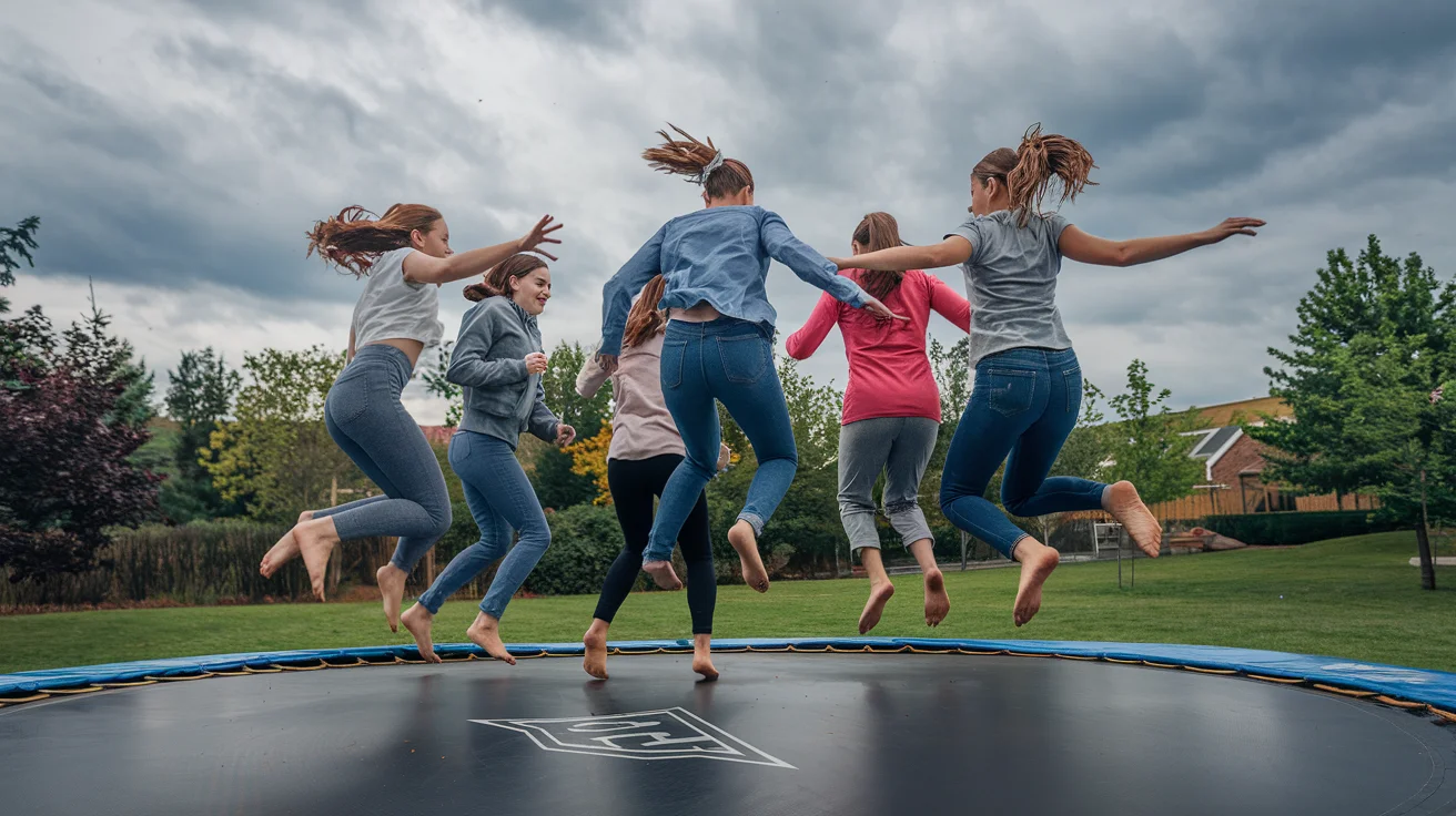 Trampoline Captions