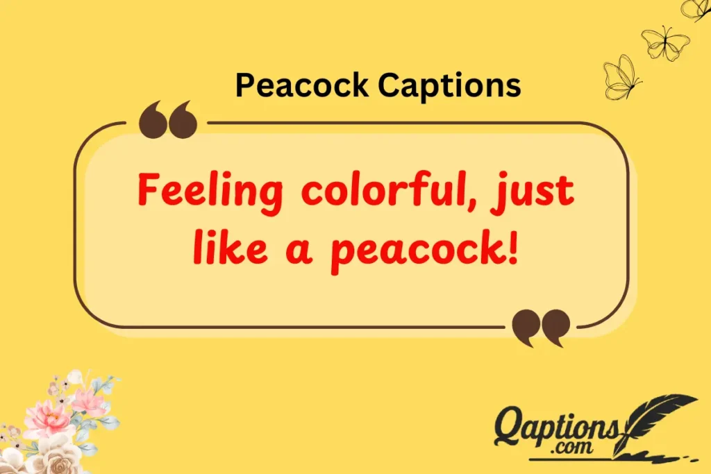  Captivating Peacock Captions 