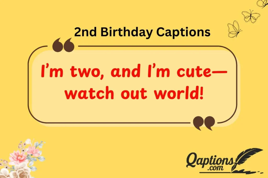  Funny and Quirky 2nd Birthday Captions